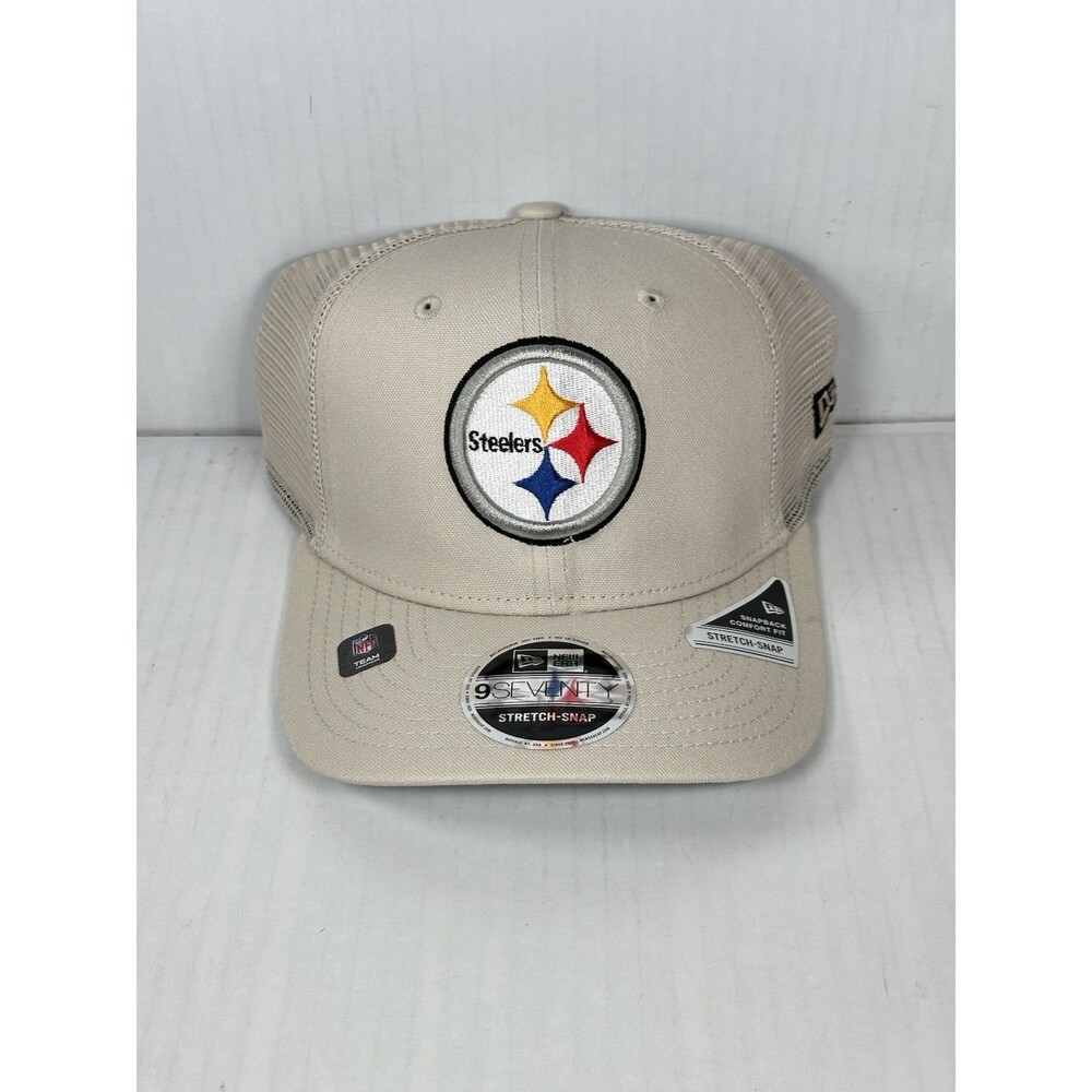 New Era Pittsburgh Steelers 9SEVENTY Adjustable Trucker Stretch-Snap Hat Cap NWT